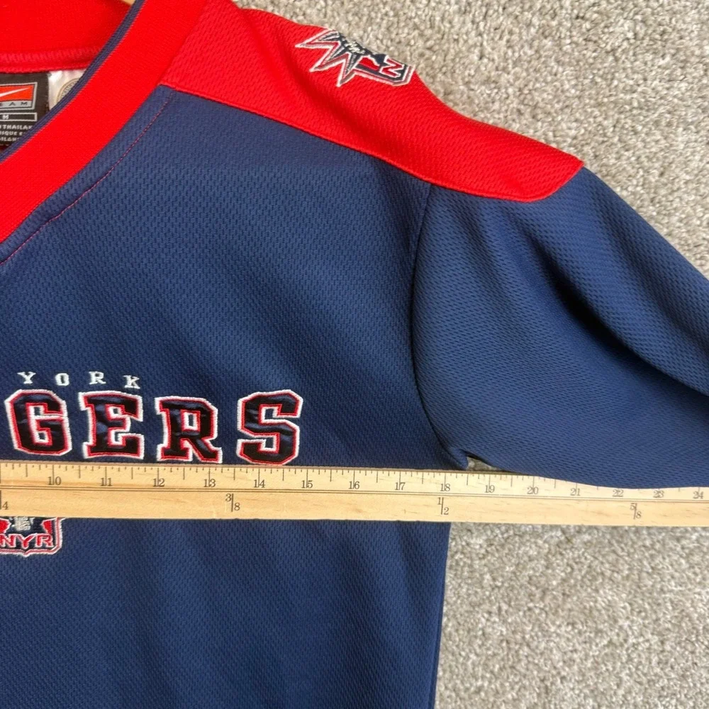 Nike Team New York Rangers NHL Hockey Jersey Youth Medium 12/14 Navy Blue Red