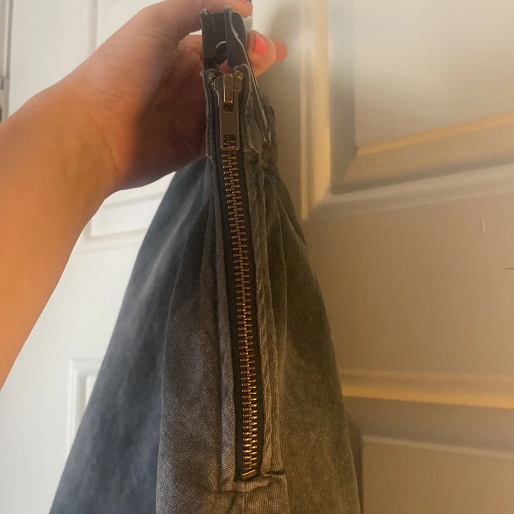 Free People Braided Waist Fringe Bottom Denim Skirt