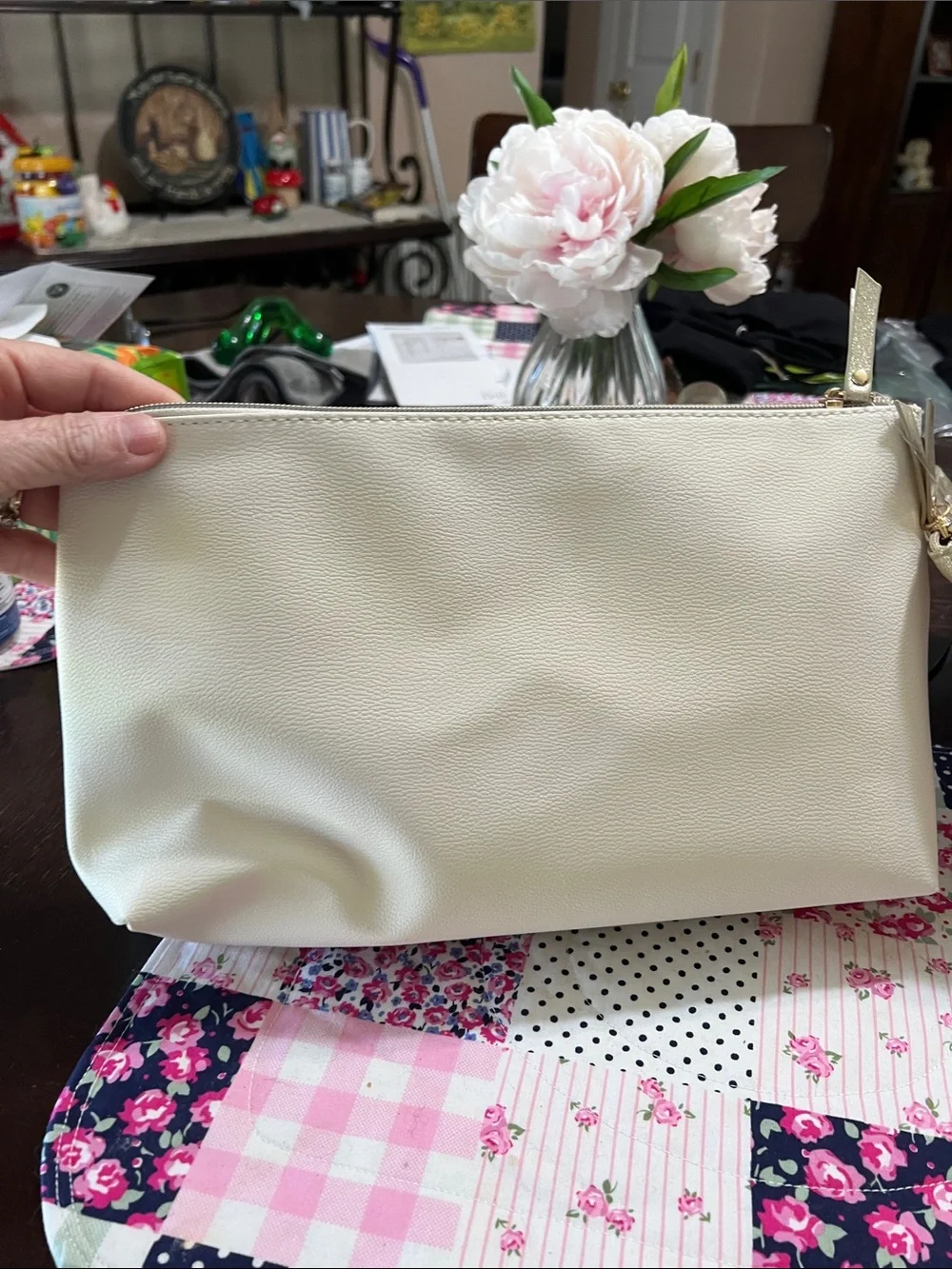 Disney Bambi Cream and Gold Clutch Wristlet