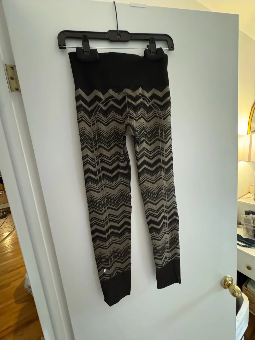 lululemon athletica Olive and Black Chevron Leggings