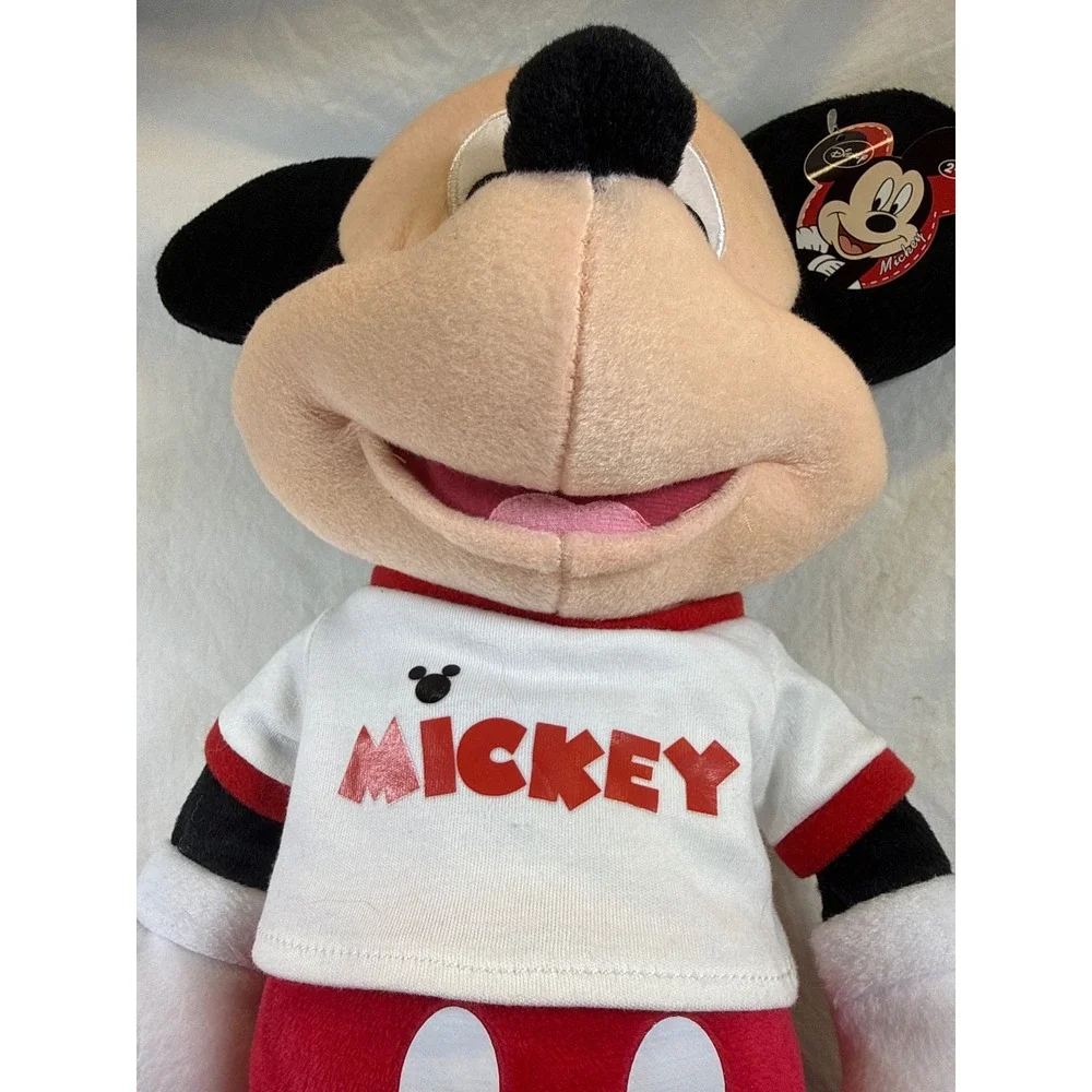 Disney Mickey Mouse Plush Stuffed Animal Toy White T-Shirt Red Shorts Sneakers