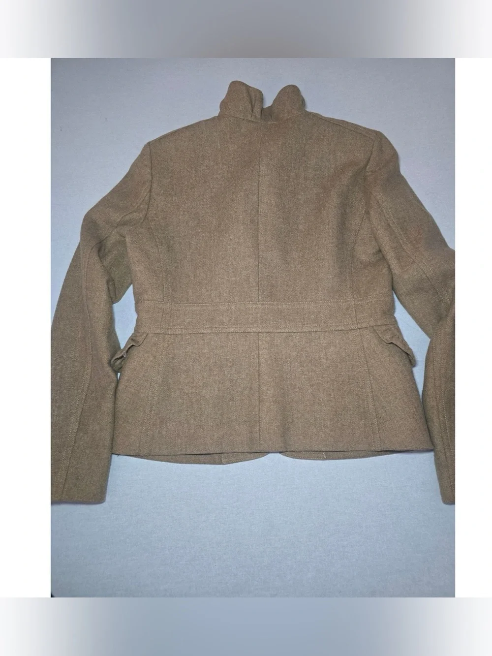 J. Crew Tan Peplum Wool-Blend Blazer