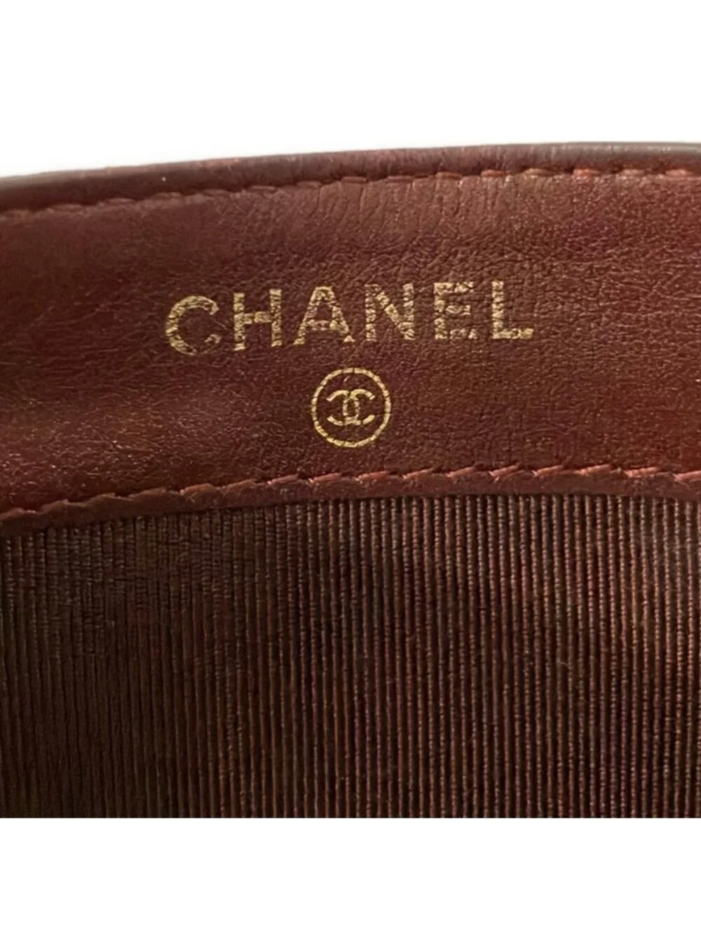 Chanel Card Case Quilted Black CC Logo Gold