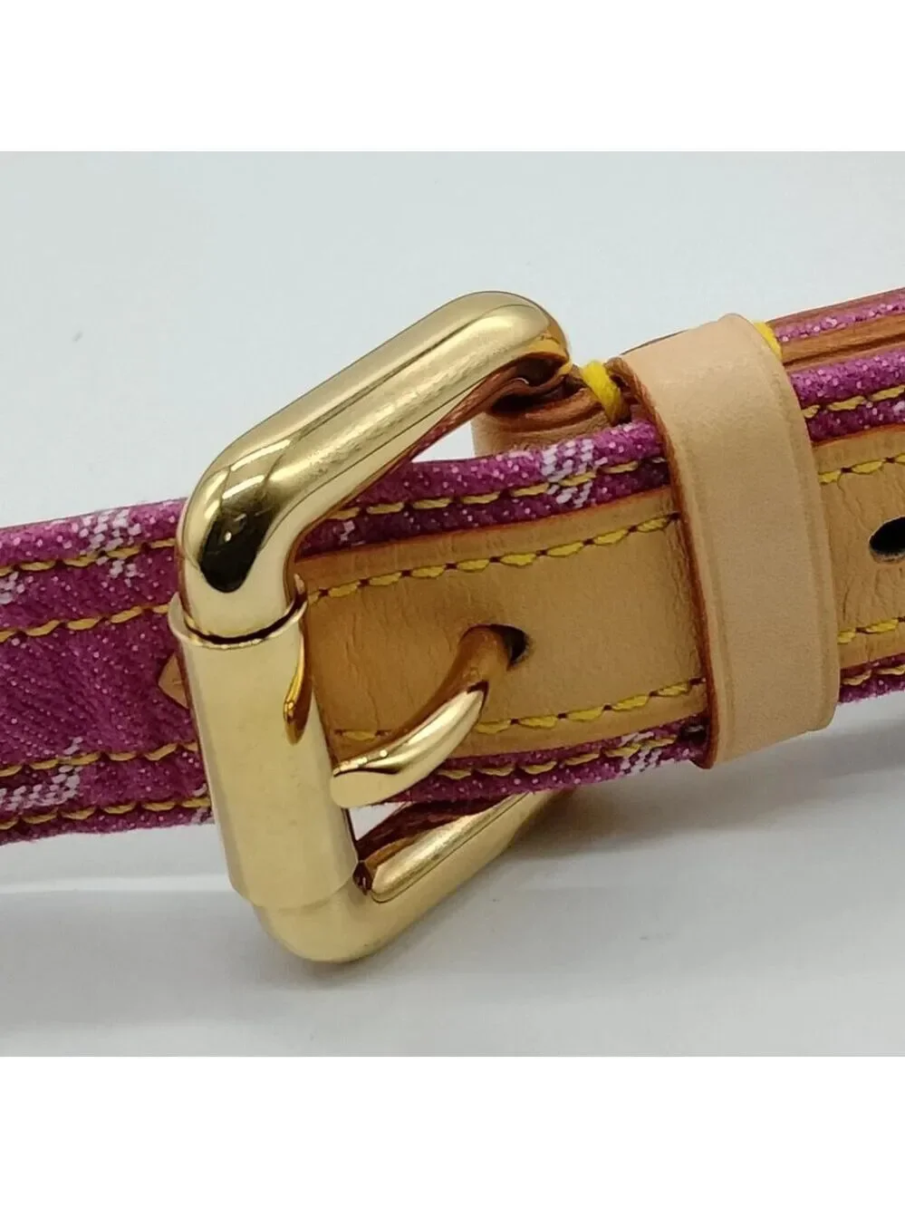 Louis Vuitton Belt Pinks Monogram Denim 500-060225