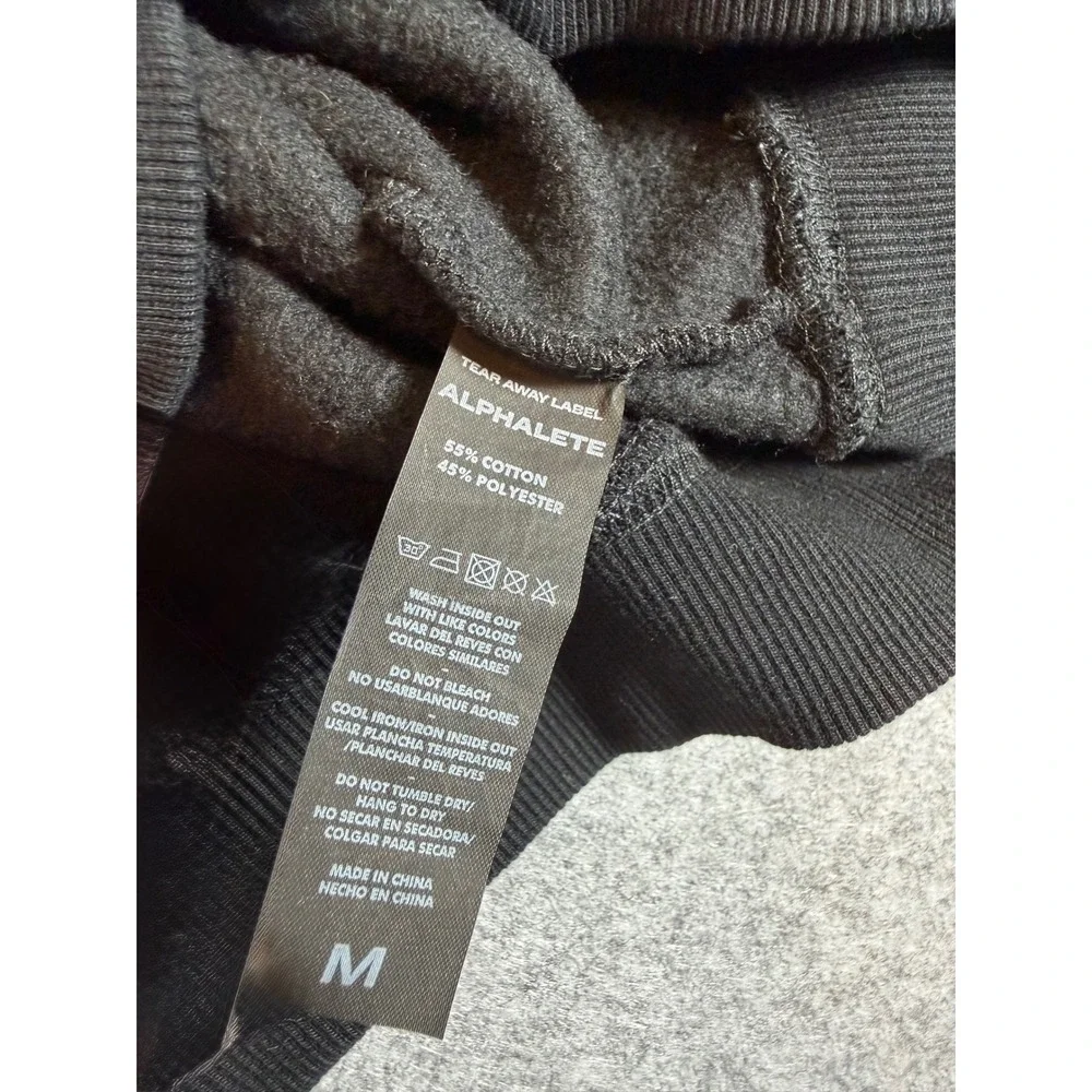 Alphalete Cropped Hoodie Womens Medium Black Excellent LDB-1502 Pullover