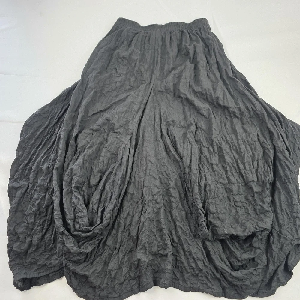Dress To Kill Skirt Womens 1 Gray Textured Layered Maxi Elastic Waist USA