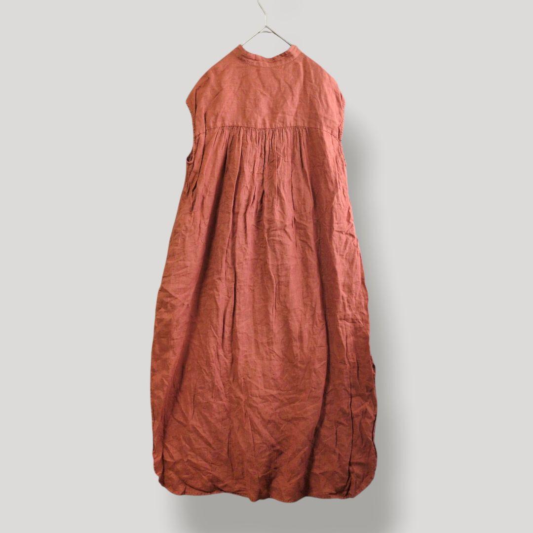 BEAUTY&YOUTH French Linen Gathered Shirt Maxi Dress H1134