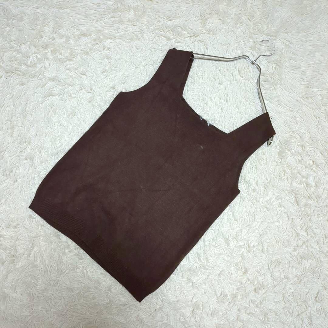 Niko and... Sleeveless Knit Tank Top, Brown, Rayon Material, Size 4