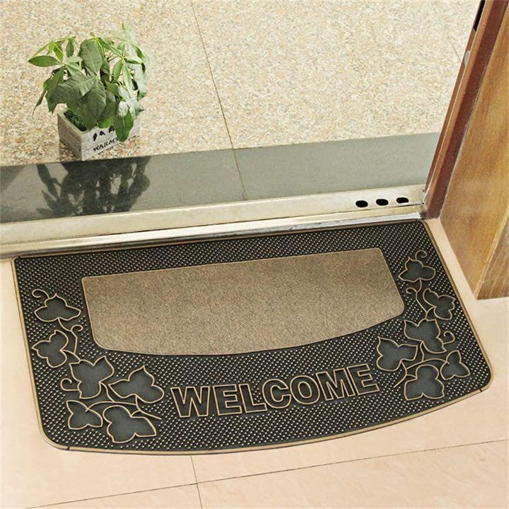 ★ Entrance Mat Rubber Mat Mud Scraper Mat Floral Pattern Outdoor Non-Slip Stylish