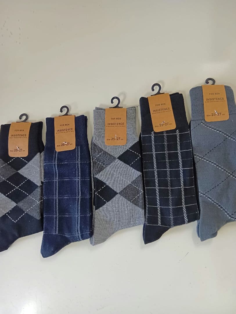 Men's Socks, Size 25-27cm, 5-Pair Set