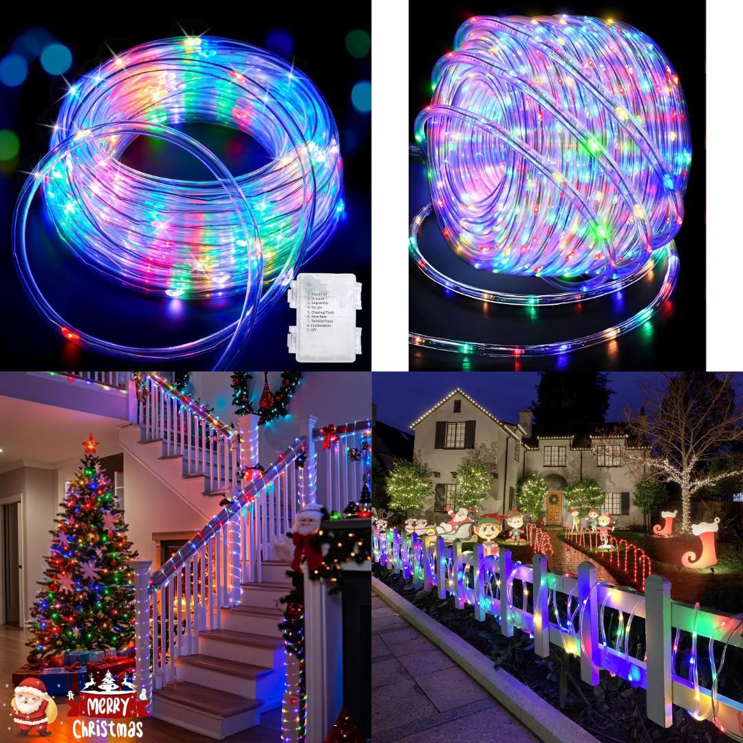 【200 LEDs】 22 Meters ★ Rope Lights Indoor & Outdoor Use ☆ Waterproof
