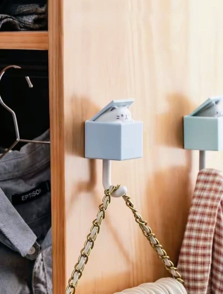 Cat Hook Suction Cups, Set of 3, Wall Mount, Cute