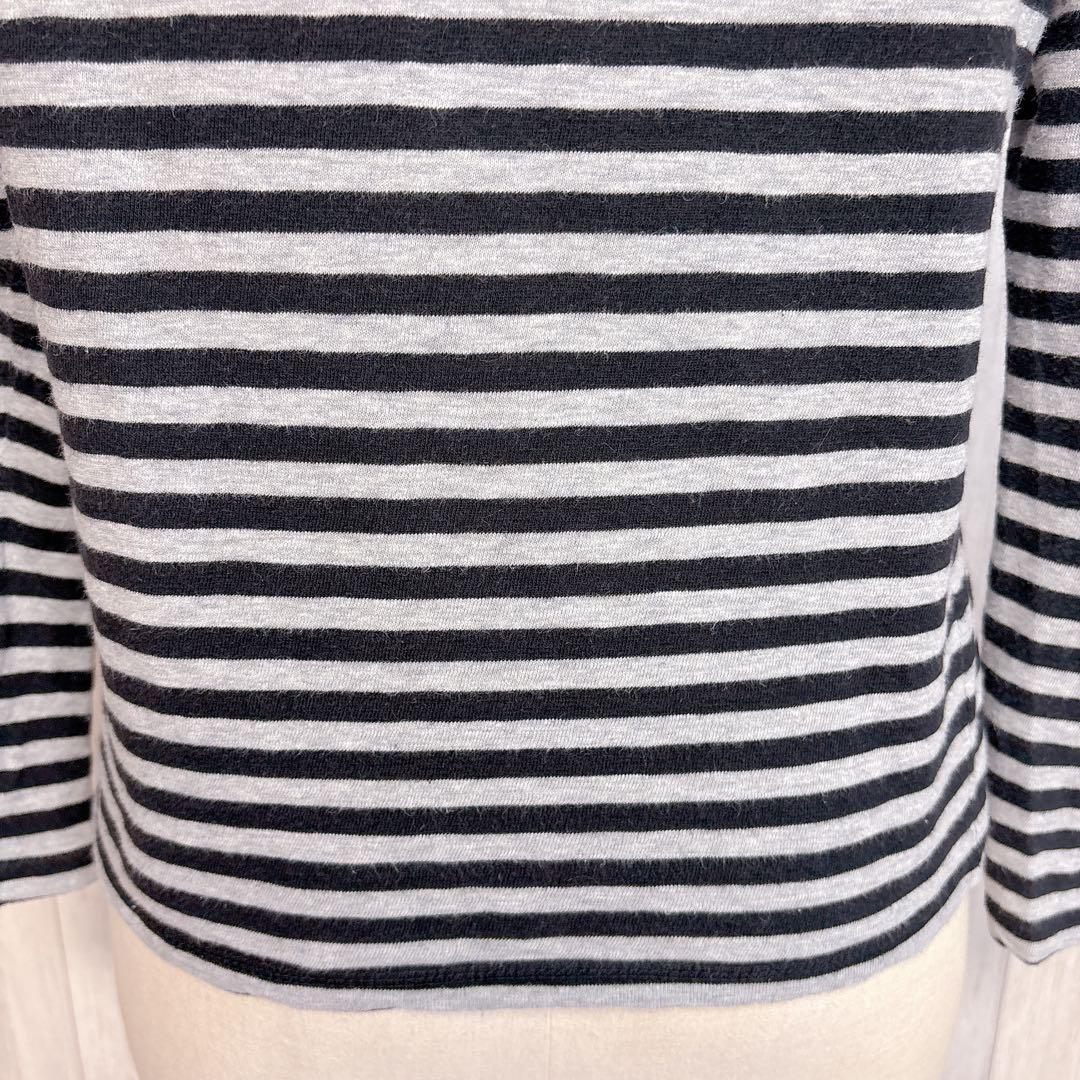 【LOWRYSFARM】Long Sleeve T-Shirt Top, Cut and Sew, Border, Casual