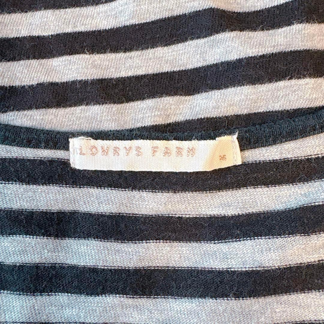 【LOWRYSFARM】Long Sleeve T-Shirt Top, Cut and Sew, Border, Casual