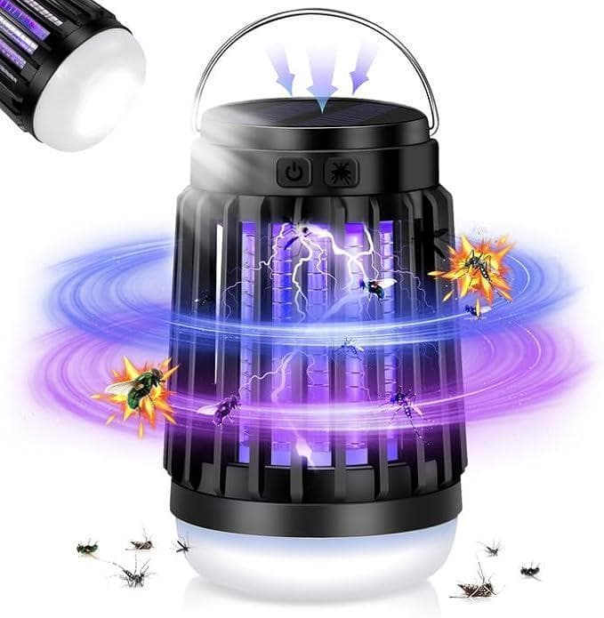Insect Killer, Electric Bug Zapper, Rechargeable, No Chemicals, Solar Powered Mosquito Killer, Fly Catcher, For Emergencies