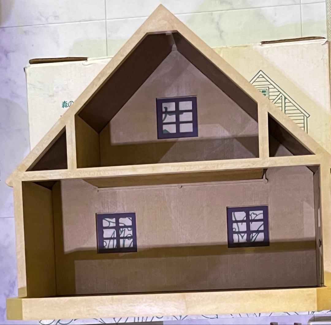 Epoch Co. Early Sylvanian Families Red Roof House Retro Dollhouse