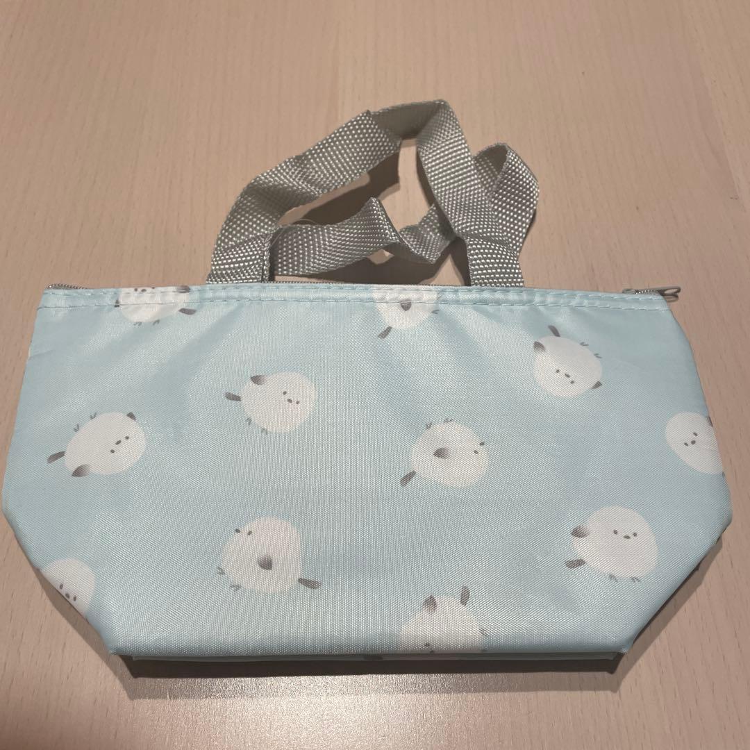 Light Blue Long-tailed Tit Insulated Lunch Bag Lunch Tote Cooler Bag Bento Bag Anonymous Shipping