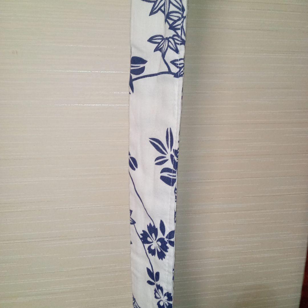 Patient Pajamas, White with Navy, with Belt, Size L, Yukata Style
