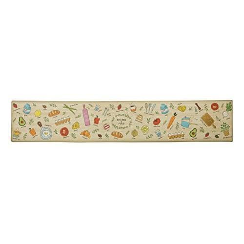 【Water-repellent, Wipe-clean, Cushioned】240×45×0.6cm Cushion Kitchen Mat