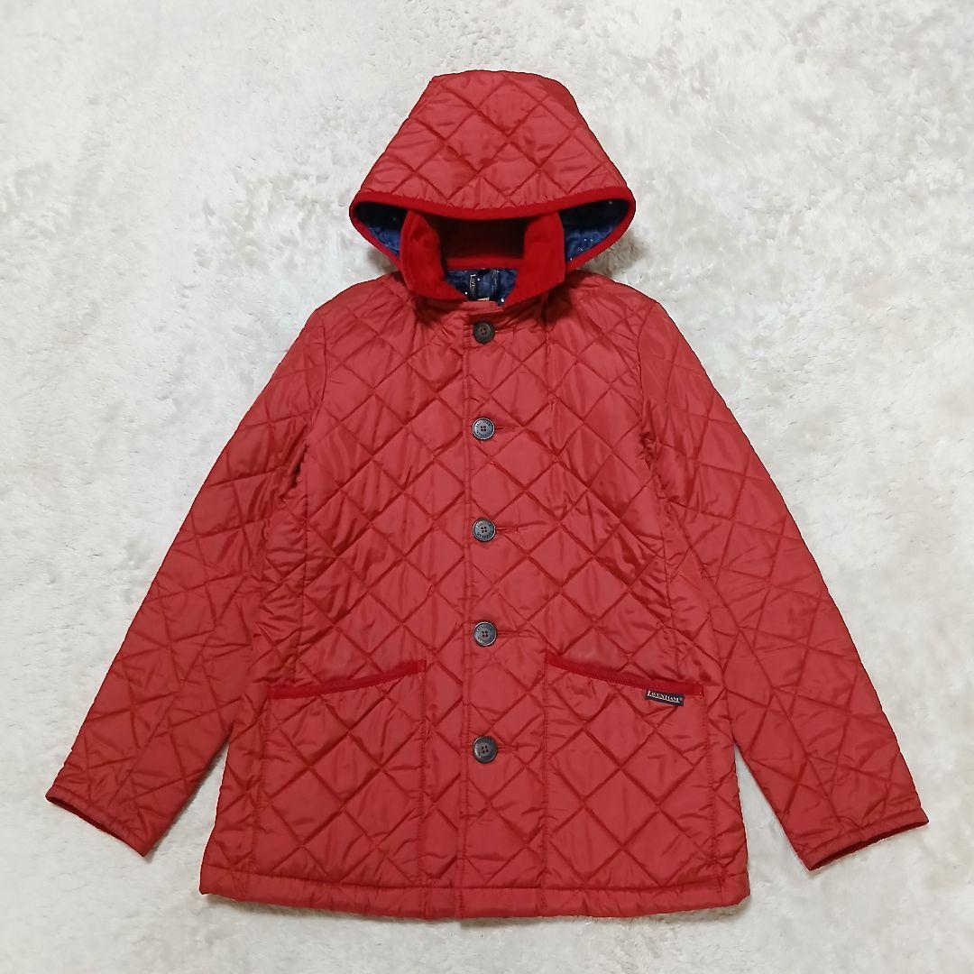 【Excellent Condition】LAVENHAM Quilted Jacket with Hood and Space-Patterned Lining