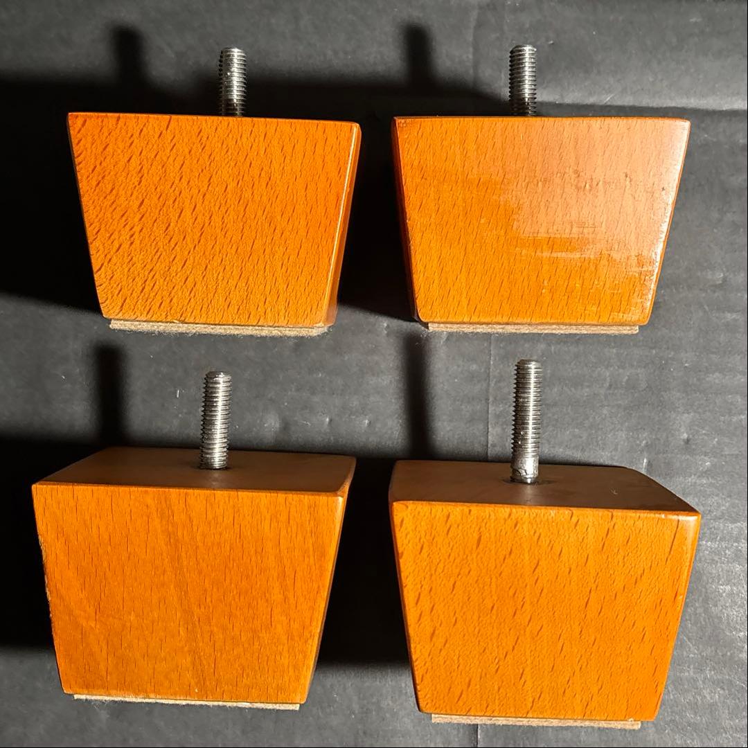 Wooden Sofa Legs, 6.4cm Height, M10 Type, Set of 4 ??