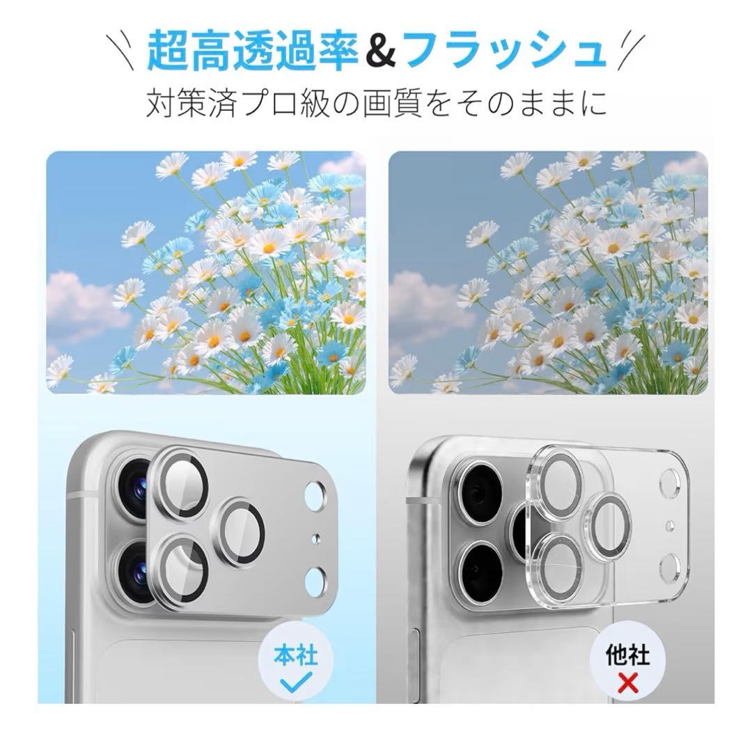 Camera Protective Film for iPhone 17 Pro, 2-Piece Set, Silver