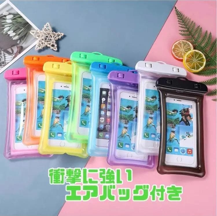 Blue ◎ Smartphone Waterproof Case, Pouch, Fully Waterproof, For Bathing, Outdoors