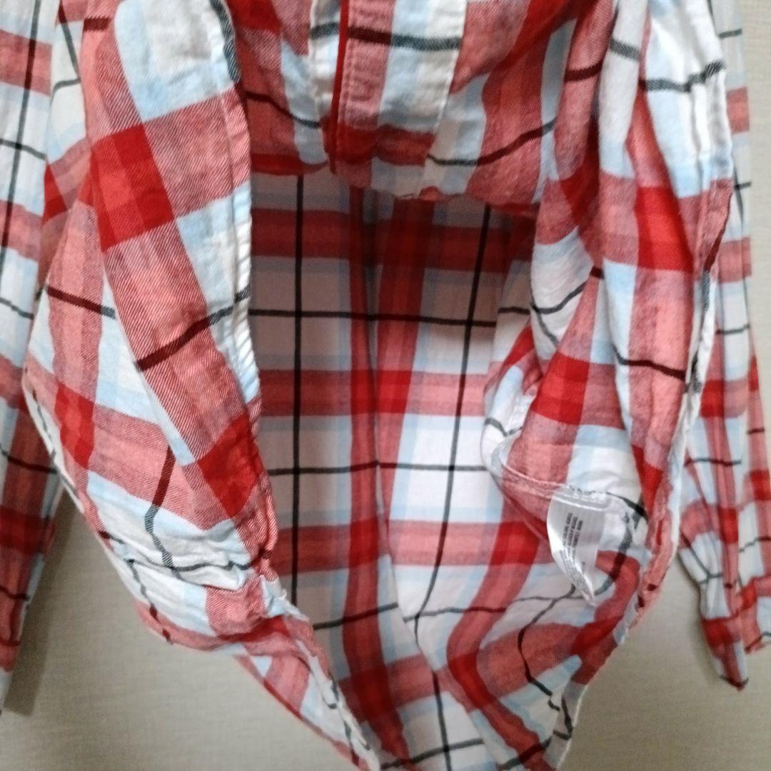 Wondershop [M] Plaid Pajama Shirt Red White Cotton Long Sleeve