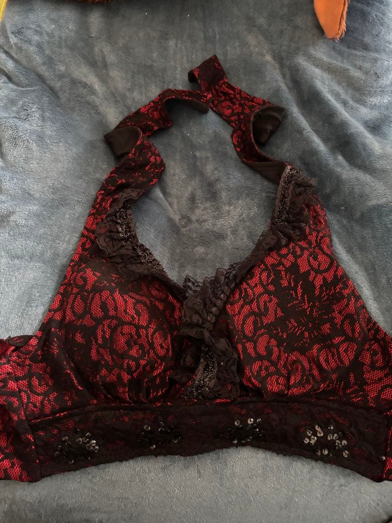 Lace Halter Neck Bra