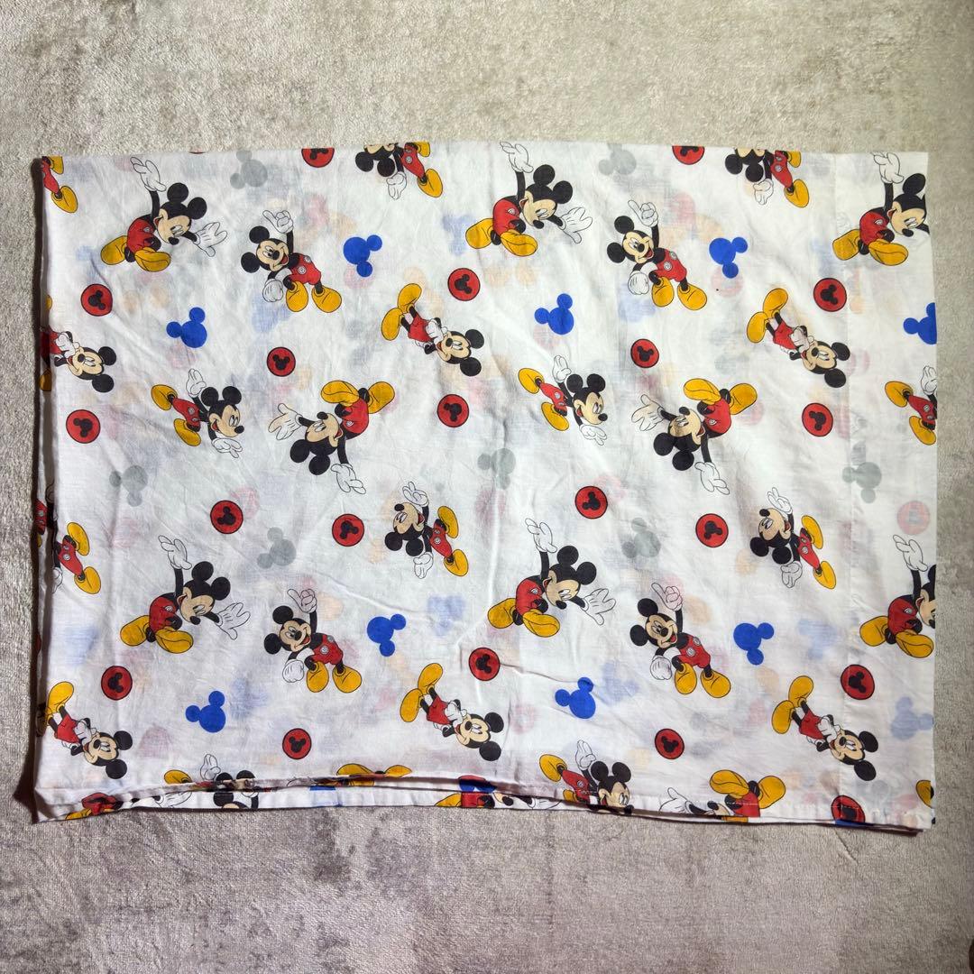 00s Disney Mickey All-Over Print Sheet Fabric Vintage