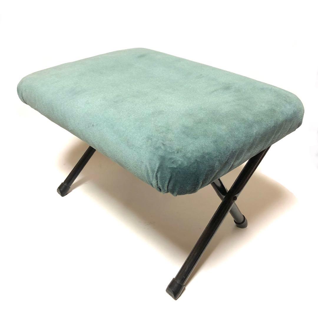 ■ Folding Chair ■ Wide Seat, 2-Step Height Adjustment, Comfortable Velour Fabric, Easy to Carry