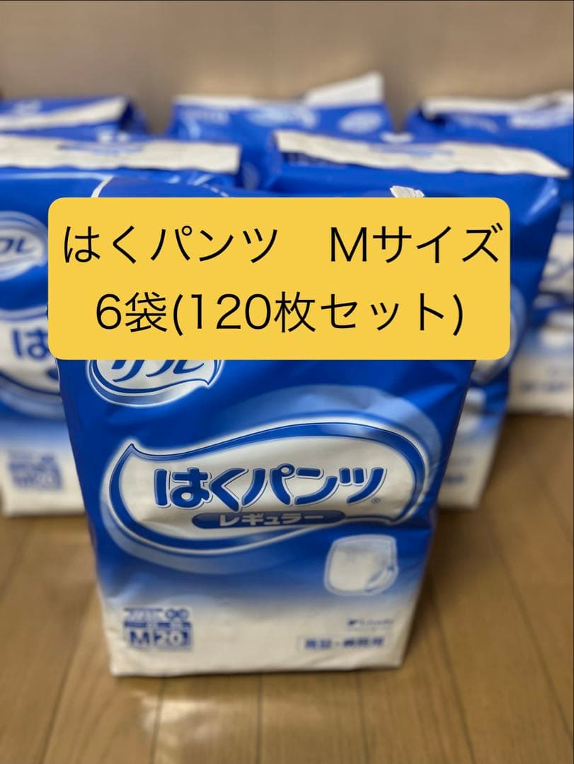 Rurufu Hakupantsu Regular M Size, Set of 6 Bags (120 Sheets)