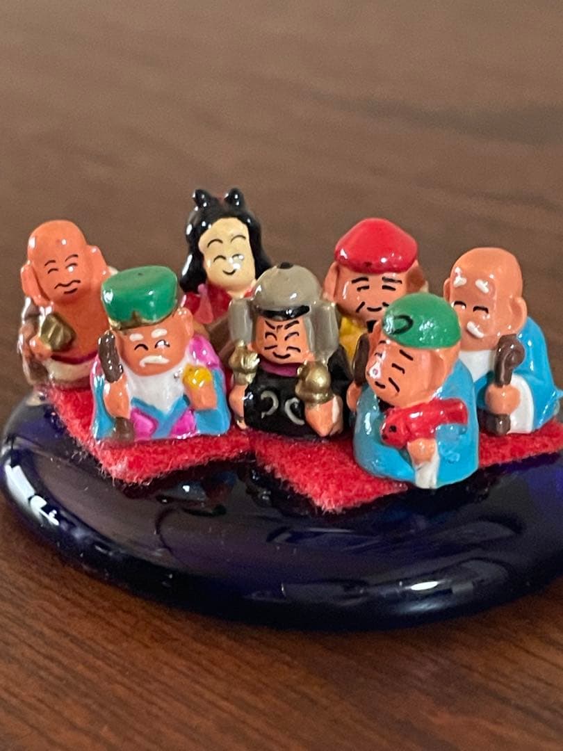 Seven Lucky Gods Lucky Charm Miniature Figurine