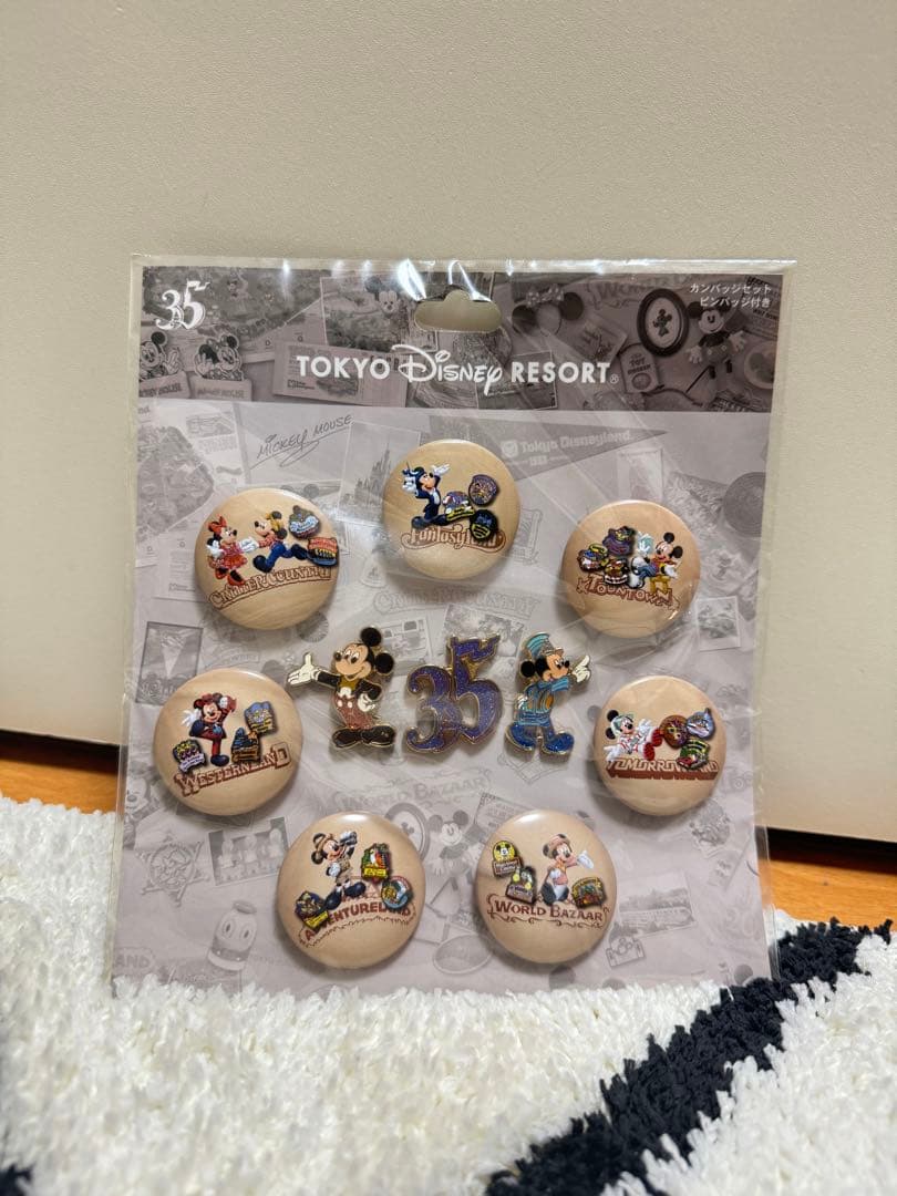 Disney 35th Anniversary Can Badge Set