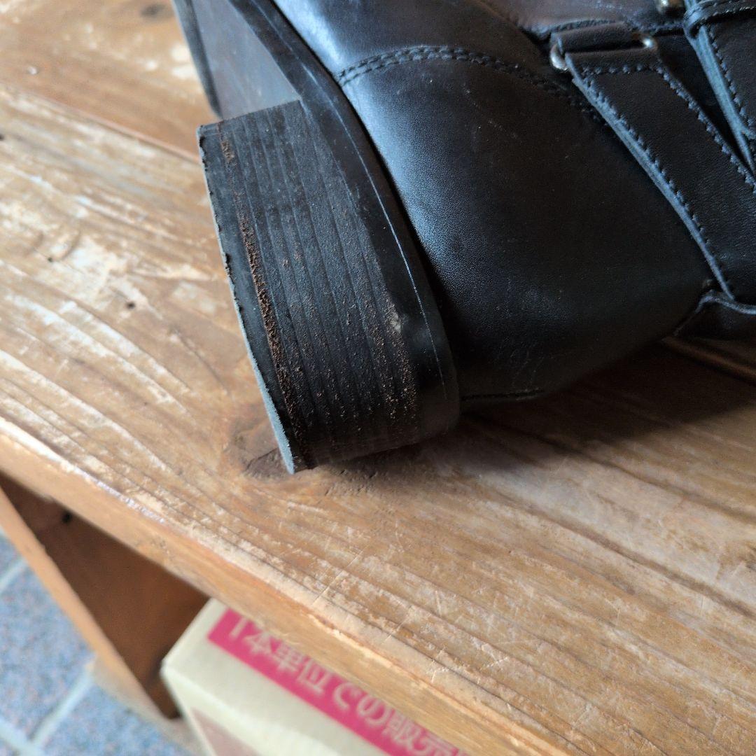 Framework Black Short Boots with Zipper and Belt Decoration