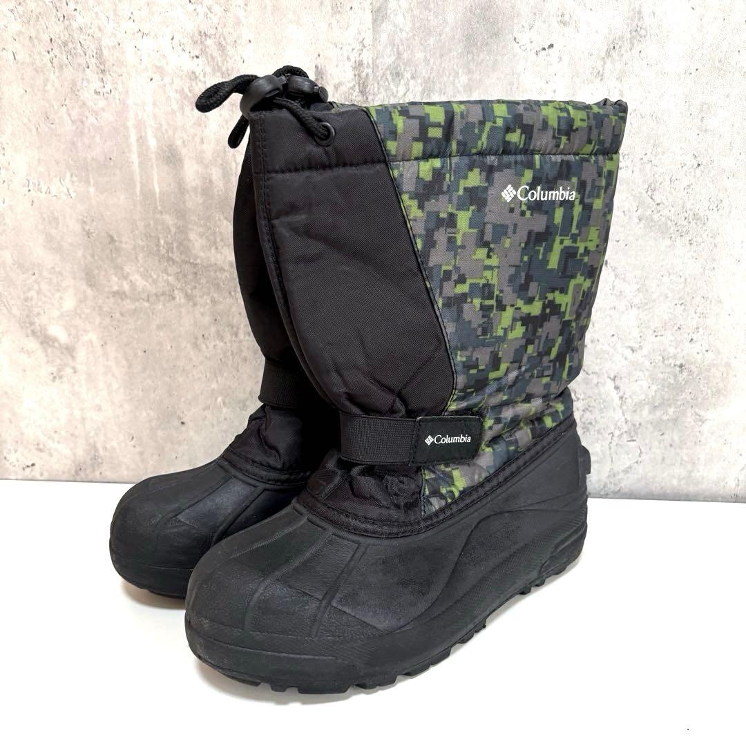 【Columbia】Snow Boots Winter Boots Camouflage Pattern 22cm Cold Protection Waterproof
