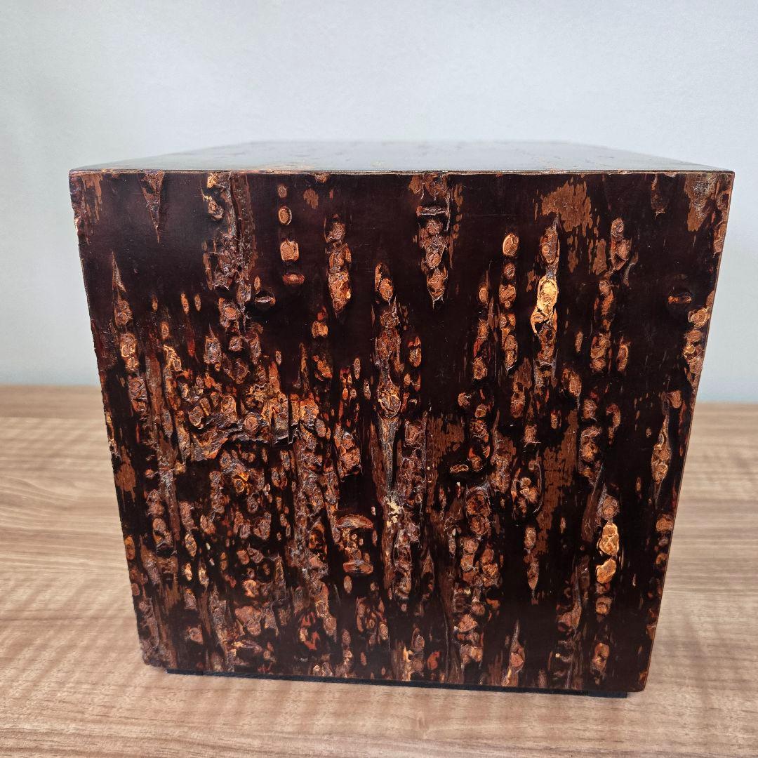 Showa Retro Kakunodate Cherry Bark Craft Small Tansu Chest Interior