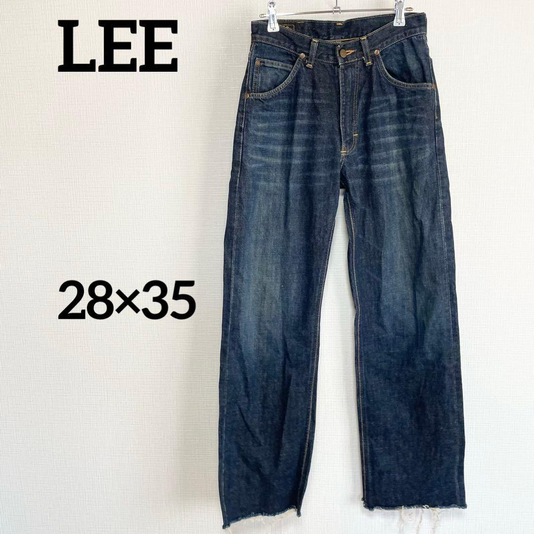 Lee Straight Denim Navy Blue American Casual Vintage Outfit