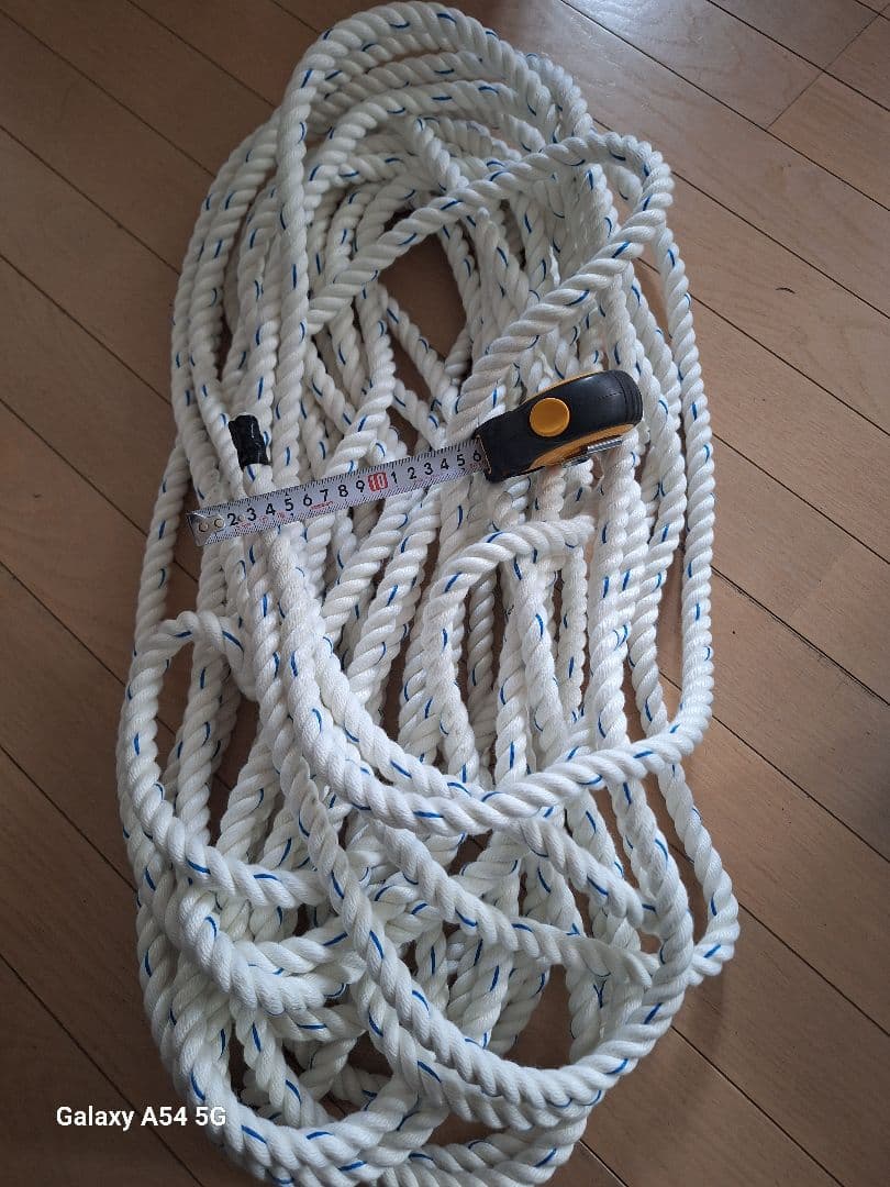 White striped rope, approx. 26m