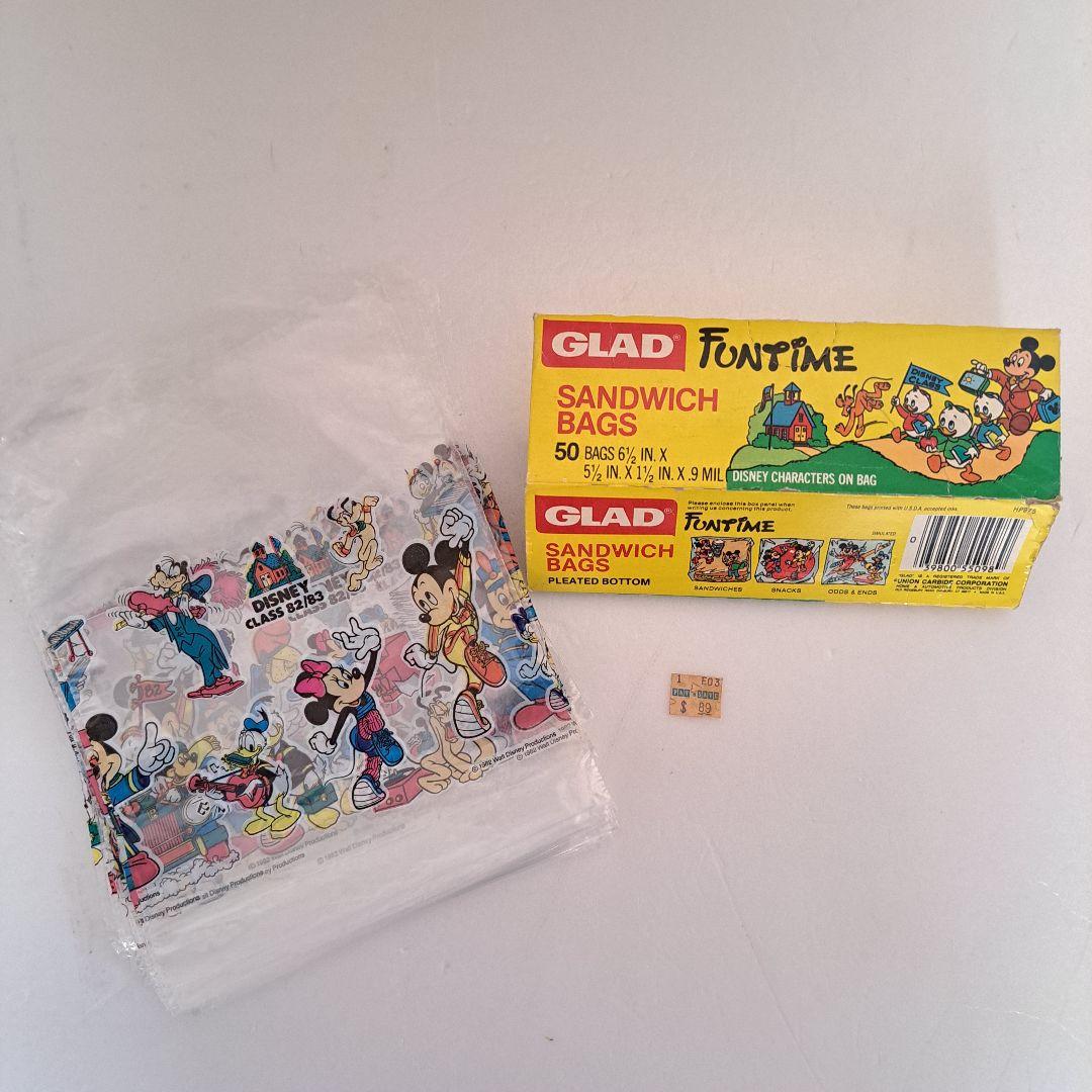 【Showa Retro】GLAD Disney Sandwich Bags, 35 Count, Wrapping
