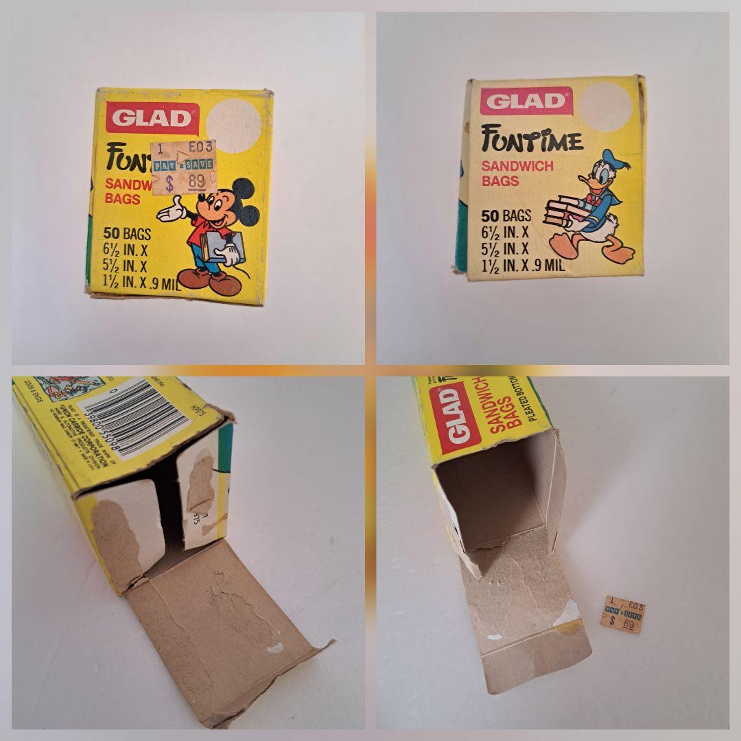 【Showa Retro】GLAD Disney Sandwich Bags, 35 Count, Wrapping
