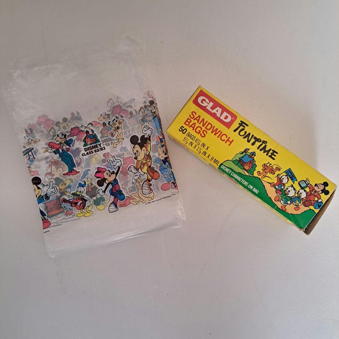 【Showa Retro】GLAD Disney Sandwich Bags, 35 Count, Wrapping