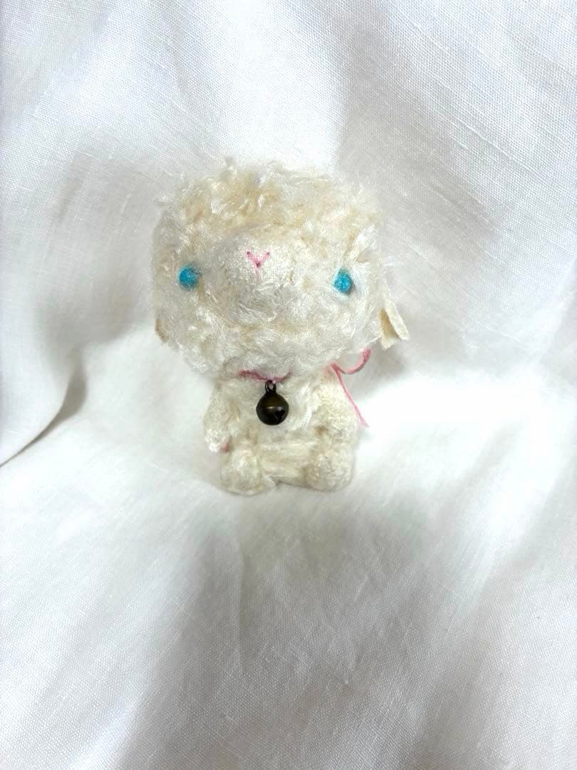 New Sheep Schnee Silk Handmade Artist Plush Toy Turquoise Eyes Bell 1cm