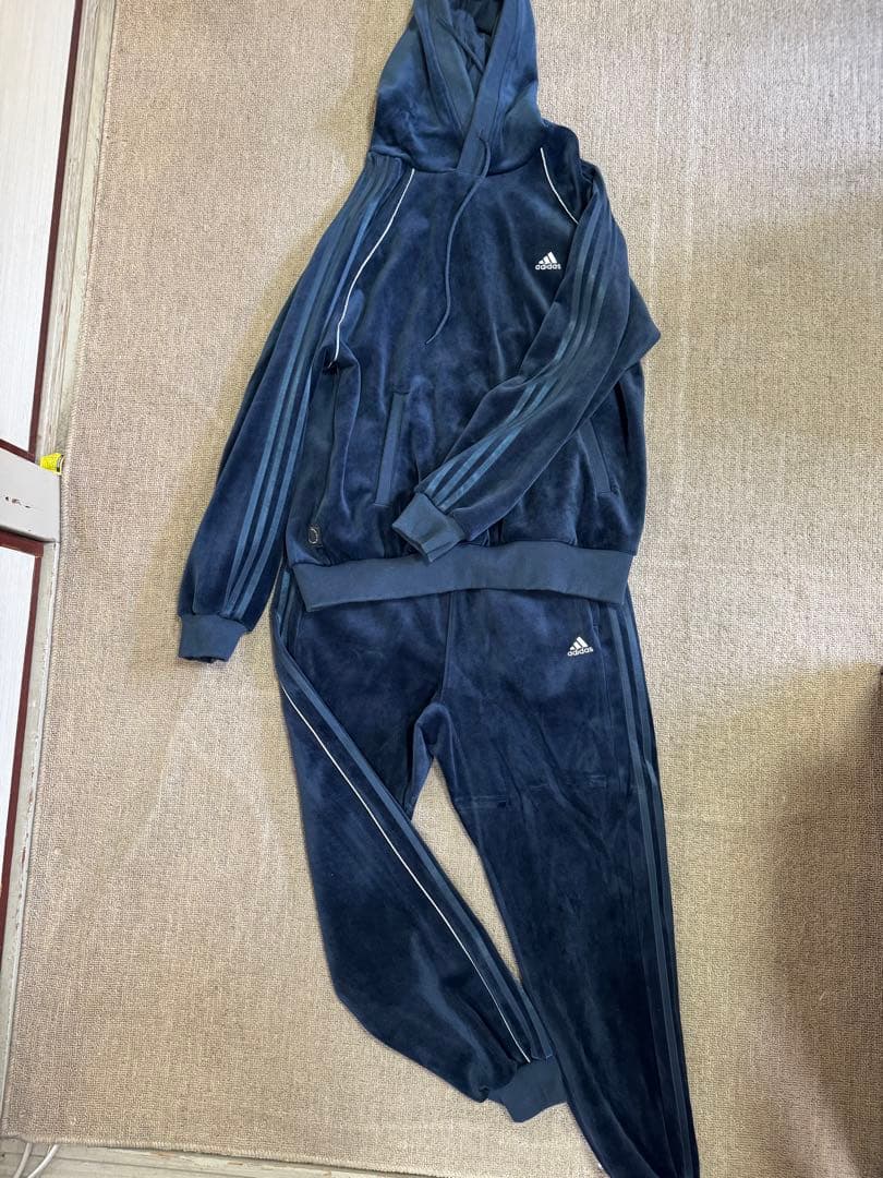 【Excellent Condition】adidas Velour Beyond Loose Fit Setup Hoodie
