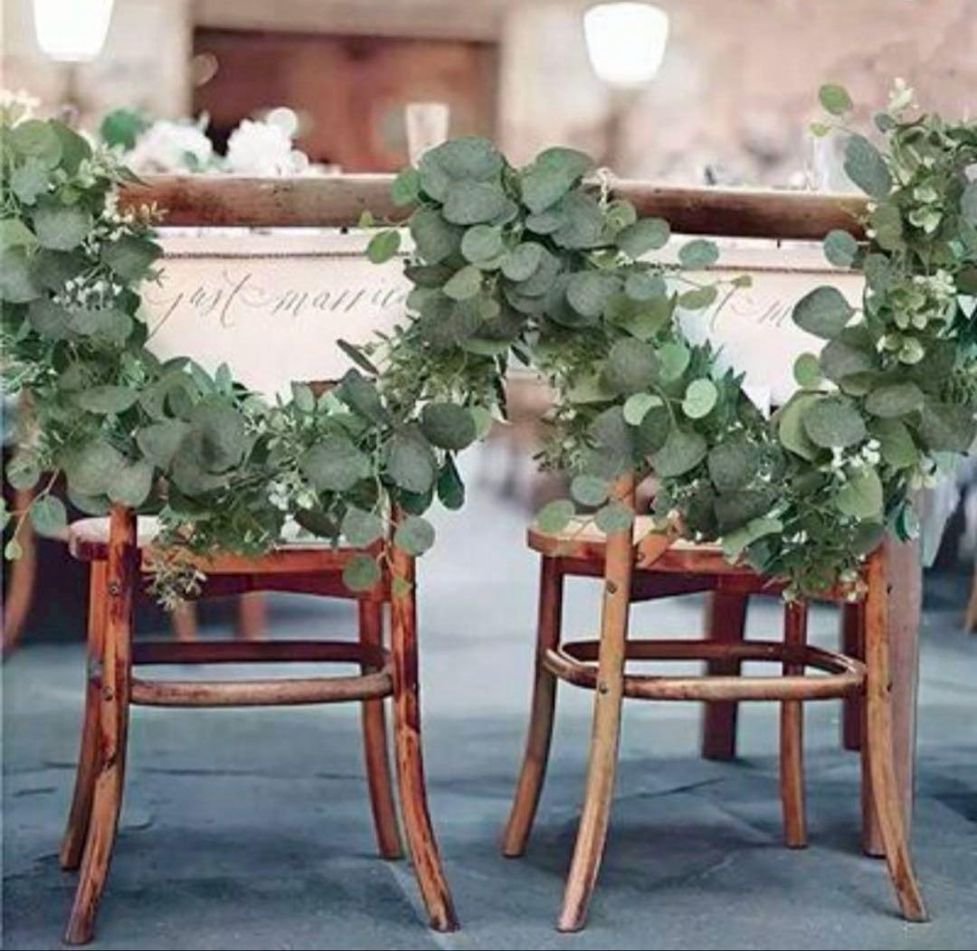 Eucalyptus Faux Greenery Garland, Set of 2, Wedding Decorations