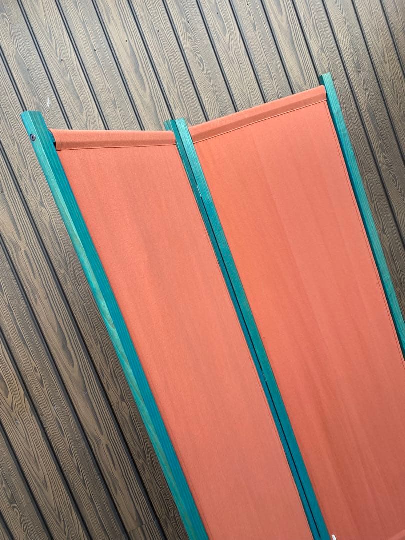 Wooden Partition 2-Panel Natural Wood Room Divider Partition Screen Blind Shop