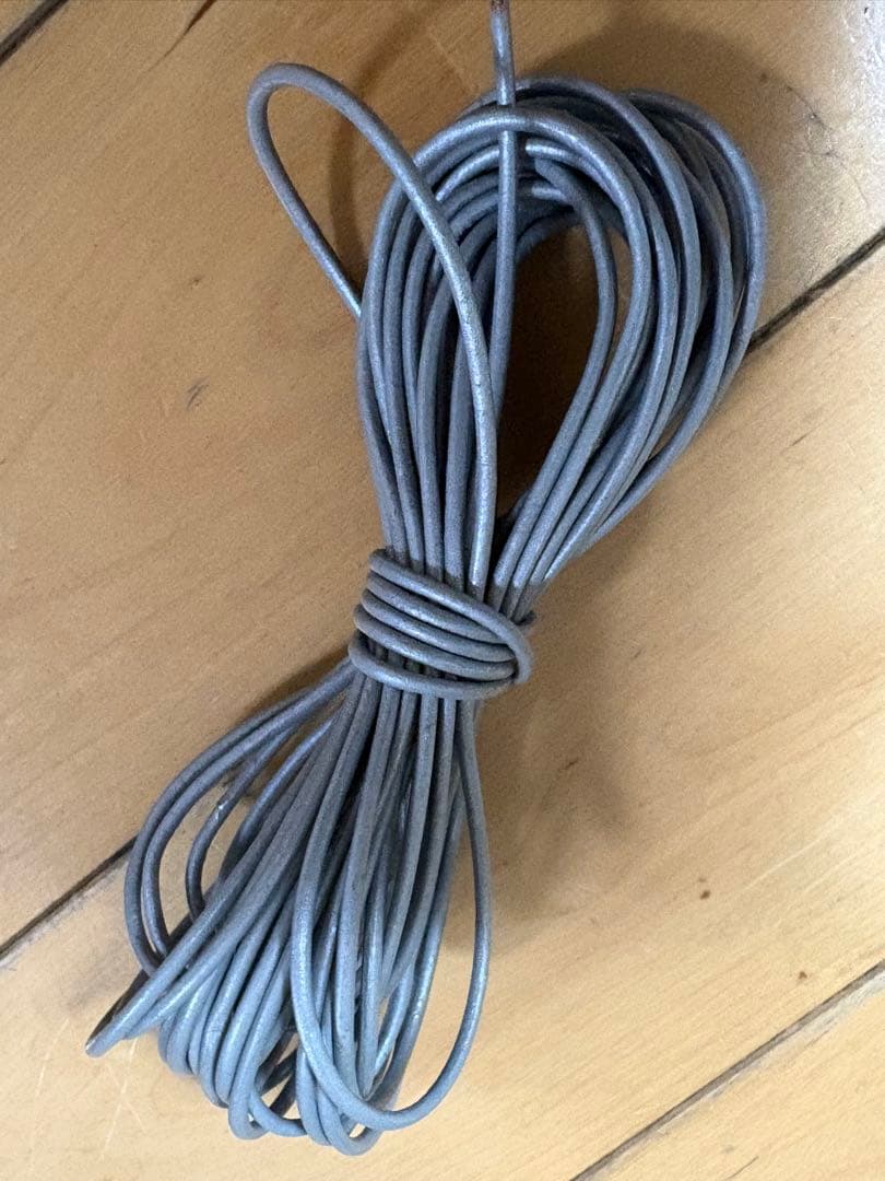 Leather Cord Cowhide Leather Cord Genuine Leather Leather Craft Gray 2mm x 2m