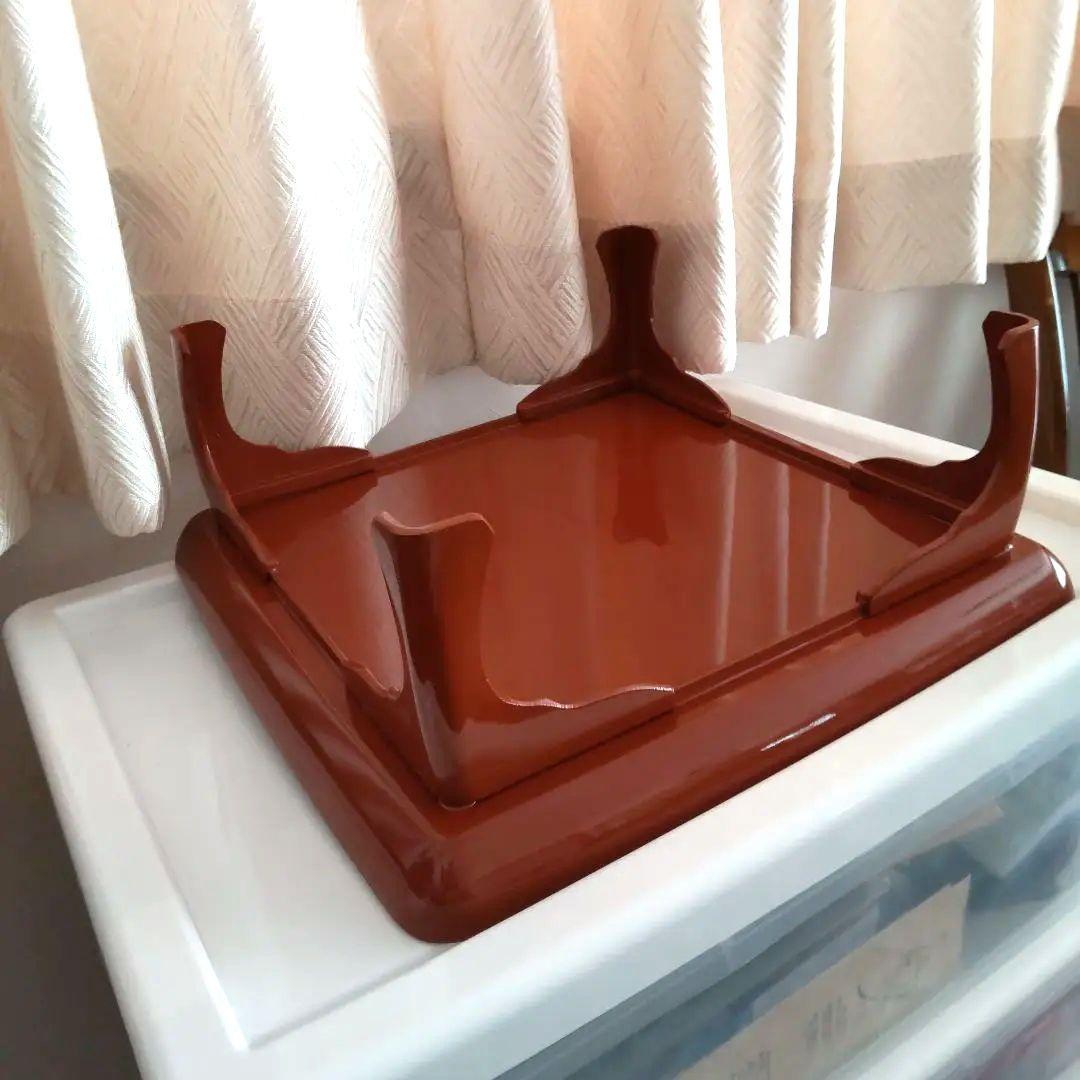 Red Lacquerware Tray with Legs, Square, Also for Divine Offerings