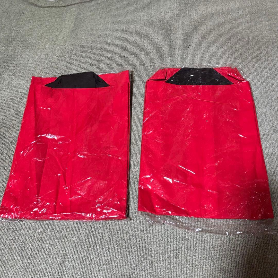 New, unused, red, plain happi coat. For idol fan activities, events, live concerts. Set of 2.