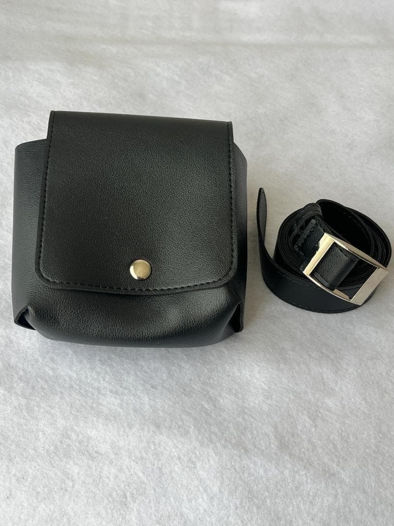 Golf Ball Case Pouch Waterproof Lightweight Holds 3 Balls With Belt Unisex Black